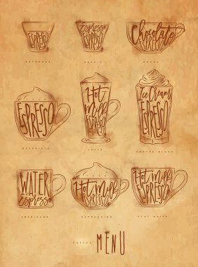 Coffee menu graphic craft clipart