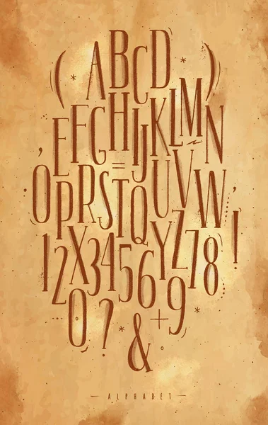 Alphabet gotische Schrift — Stockvektor