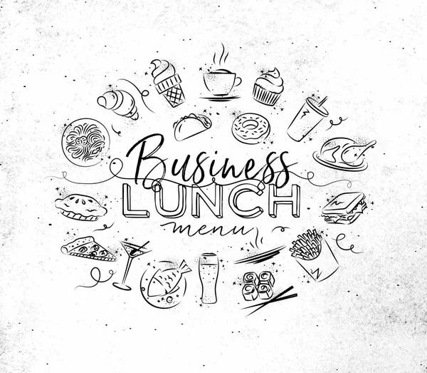 Monogramm Business Lunch — Stockvektor