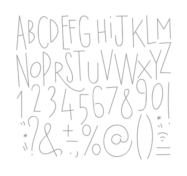 Alphabet straight lines font — Stock Vector