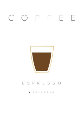 Poster kahve espresso beyaz