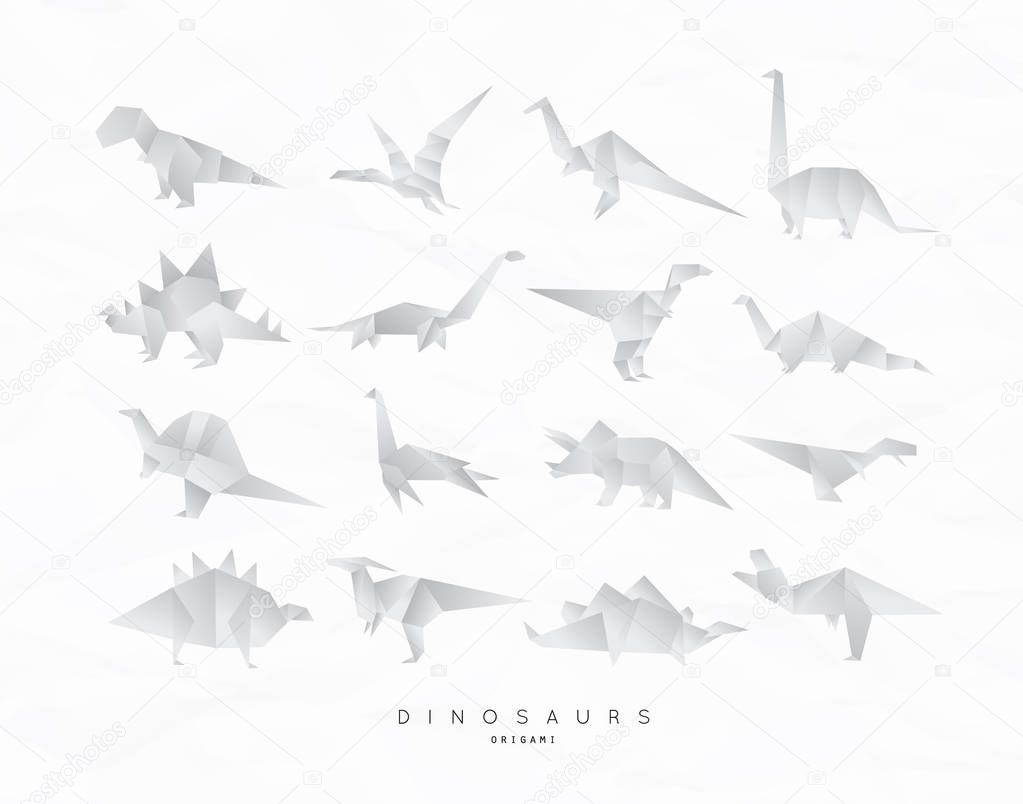 Dinosaurus origami set