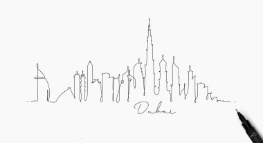Kalem satır siluet dubai