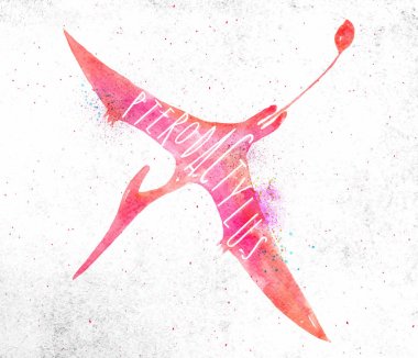 Dynosaur pterodactylus canlı