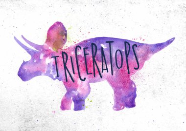 Dynosaur triceratops canlı