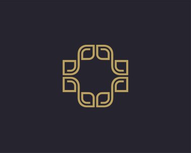 Vektör soyut lüks logo tasarım şablonu.