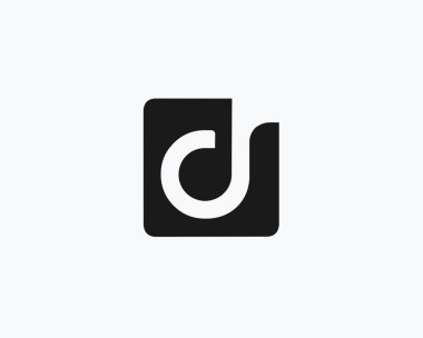   D harfi logo tasarım soyut, logo simge tasarım şablonu.
