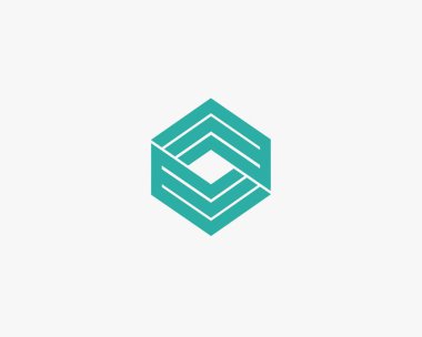 E harfi logo çizgisi tasarımı soyut, logo simgesi tasarım şablonu.