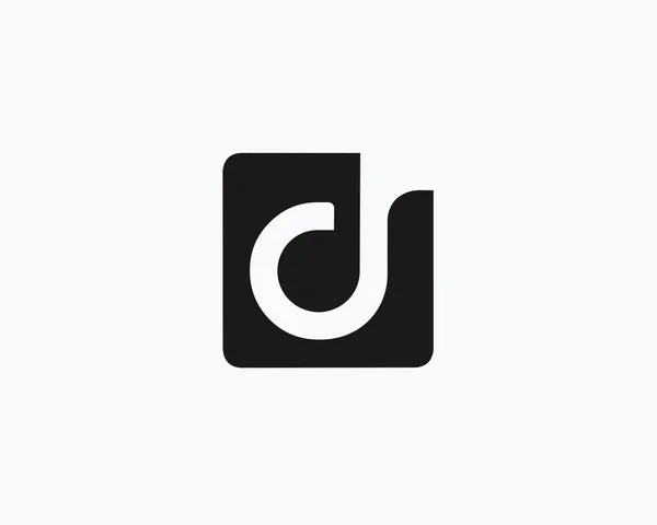 Letra D logo design abstract, logo icon design template . — Foto de Stock
