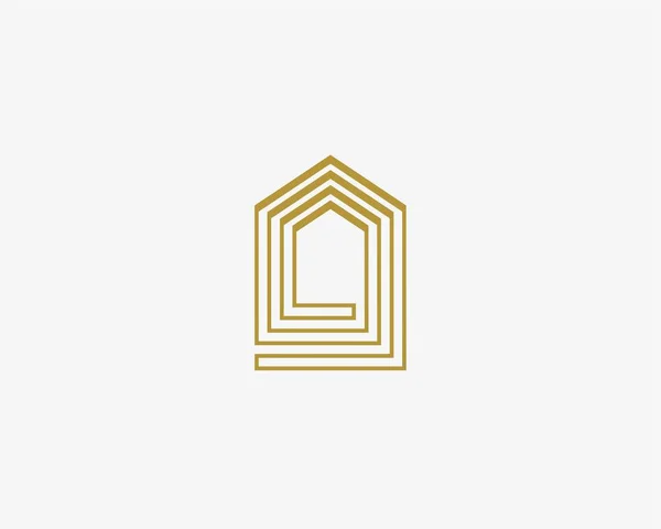 Logotipo de la casa de línea, casa de lujo, plantilla de diseño de icono de logotipo . — Foto de Stock