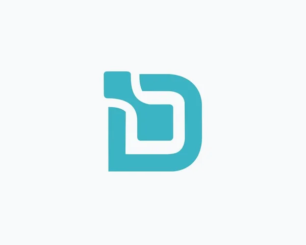 Carta D diseño de datos de logotipo, plantilla de diseño de icono de logotipo . — Foto de Stock