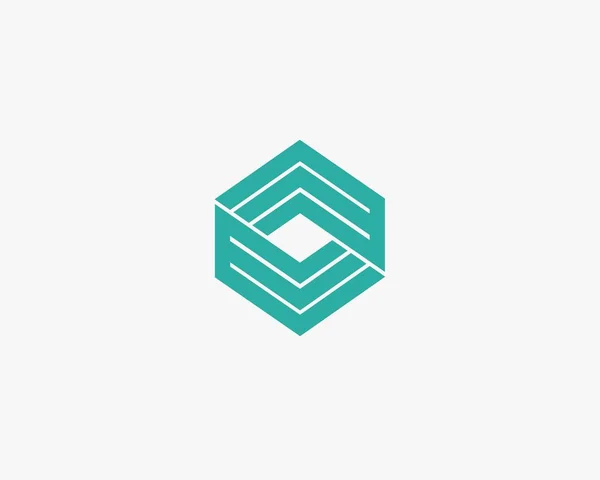 Letra E logo línea diseño abstracto, logotipo icono diseño plantilla. — Foto de Stock