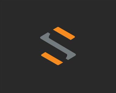 S harfi simgesi alfabe sembol. S harfi logo simge tasarım vektör işareti.