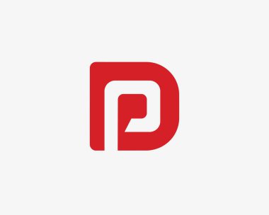 P harfi simgesi alfabe sembol. Harf Pd logo simge tasarım vektör sign