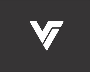 V harfi alfabe iş spor. Logo sembol simge.