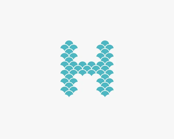Kwiatowy alfabet h projekt, logo ikona szablonu projektu. — Zdjęcie stockowe