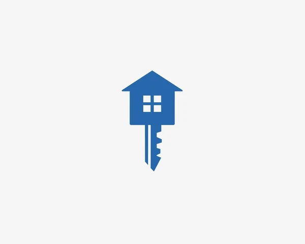 Ключ с домом, значок ключа от дома, шаблон логотипа . — стоковое фото