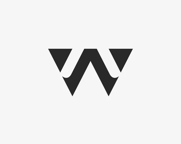 Bokstaven W logotyp alfabetet Ikonuppsättning . — Stockfoto