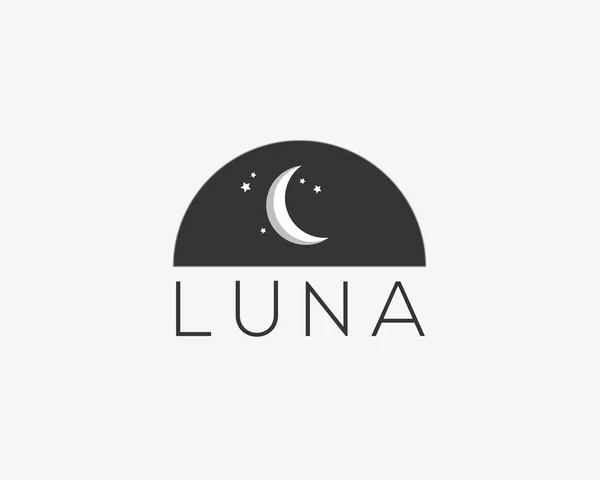 Diseño del logotipo de la luna, logotipo creativo de la luna, logotipo de la noche . — Foto de Stock