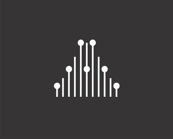 Carta abstracta Una plantilla. Diseño del icono del logotipo de la tecnología vector signo . —  Fotos de Stock