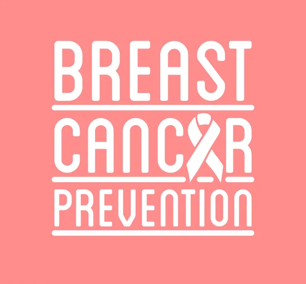 Logotipo de prevención del cáncer de mama — Vector de stock