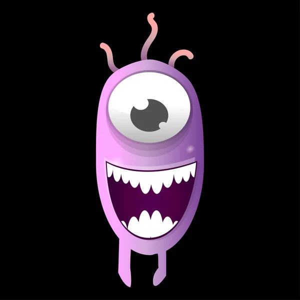 Icono de bacteria de dibujos animados — Vector de stock