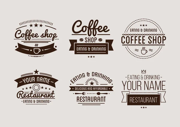 Modèle d'icônes de café — Image vectorielle