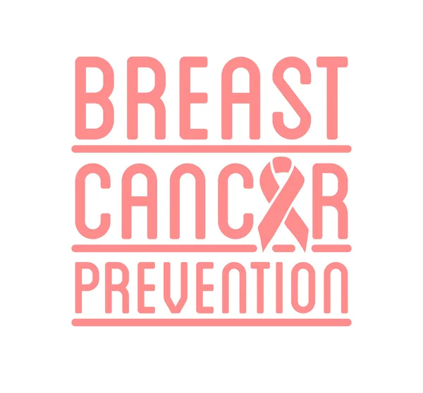 Logotipo de prevención del cáncer de mama — Vector de stock