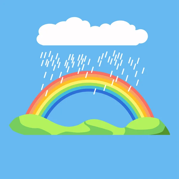 Platta rainbow icon — Stock vektor