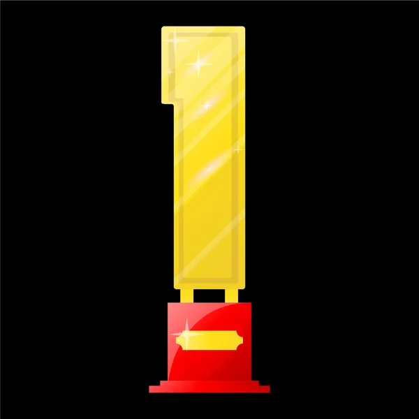 Gouden trofee pictogram — Stockvector