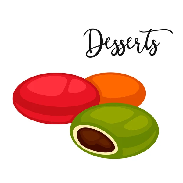 Heerlijke zoete desserts — Stockvector