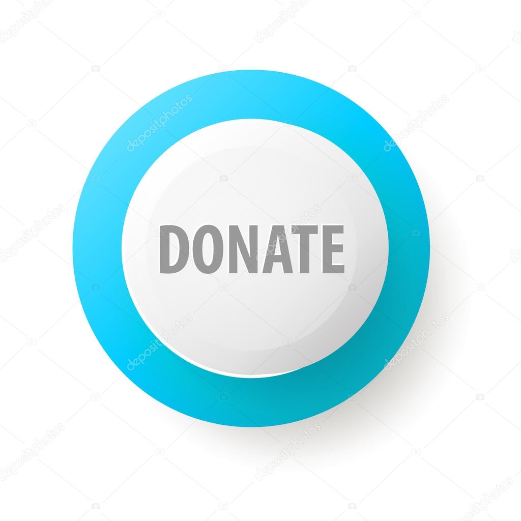 Donate web button isolated