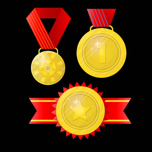 Set de premios de oro — Vector de stock