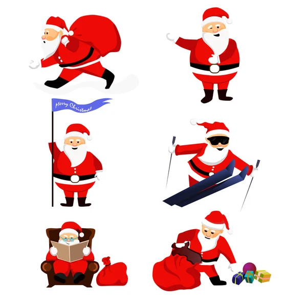 Reeks santa clausules — Stockvector