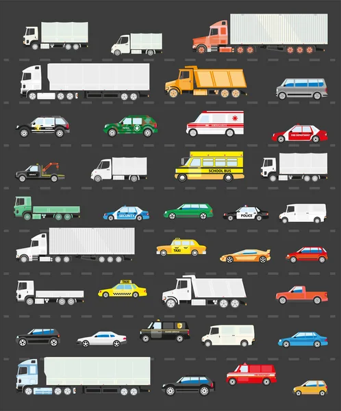 Atasco de tráfico en carretera — Vector de stock