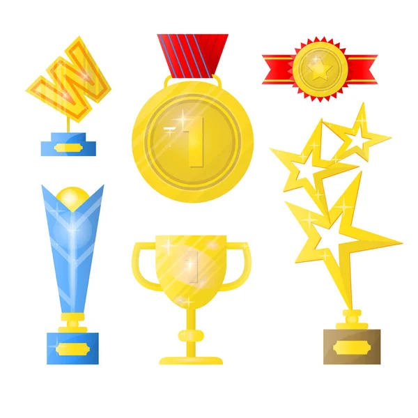 Set de premios de oro — Vector de stock