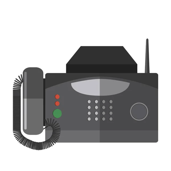 Vieja máquina de fax — Vector de stock