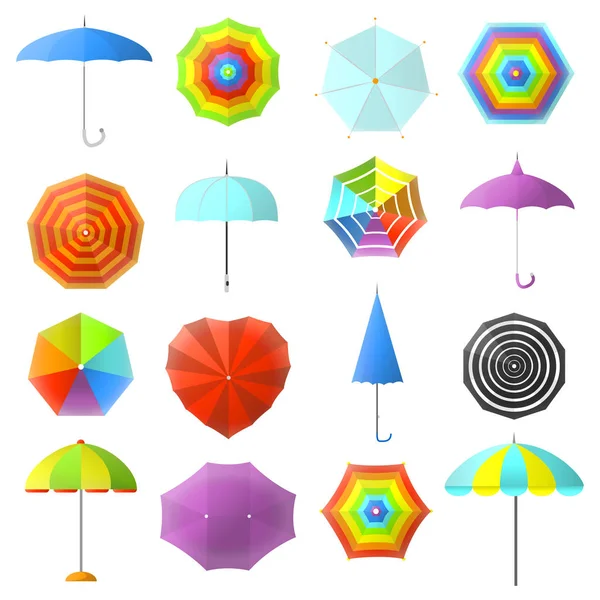 Набір барвистих парасольок — стоковий вектор