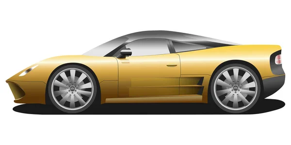 Moderne dure gouden sport auto — Stockvector