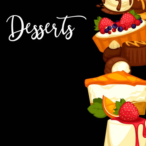 Délicieux dessert sucré — Image vectorielle