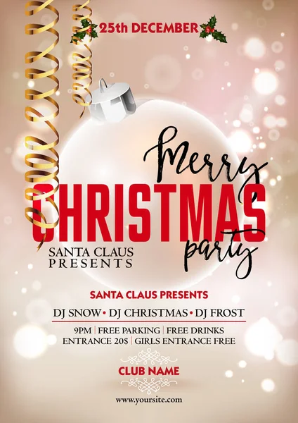 Merry Christmas party poster
