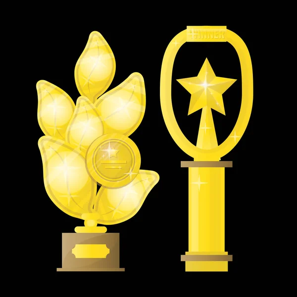 Χρυσά βραβεία σύνολο — Διανυσματικό Αρχείο