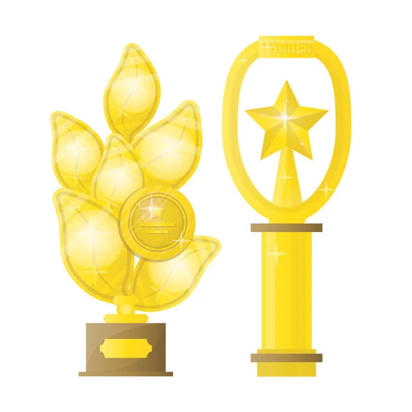 Golden Awards set — Stock Vector