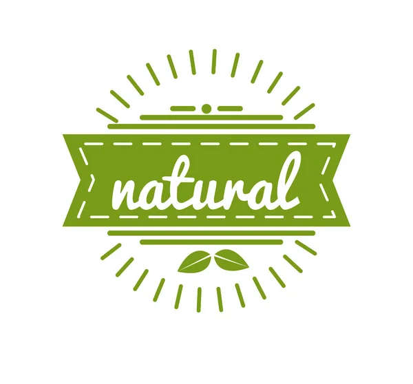 Etiqueta garantida para produtos orgânicos —  Vetores de Stock