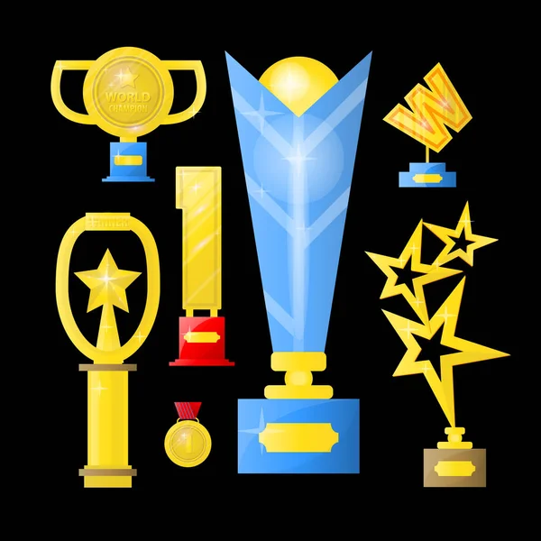 Set de premios de oro — Vector de stock