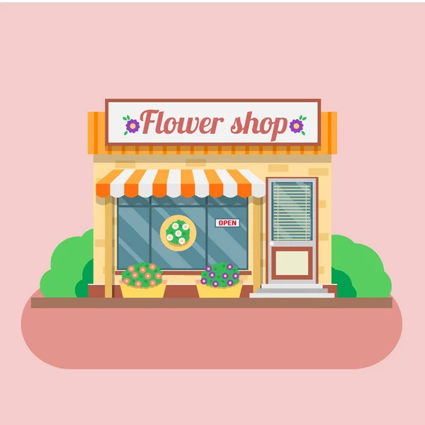 Fachada de Floristería — Vector de stock