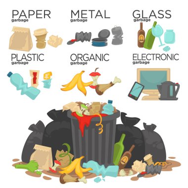 Pile of decaying garbage clipart