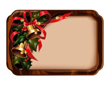 Ahşap sınırındaki çan