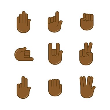 Bir dizi el hareketi.