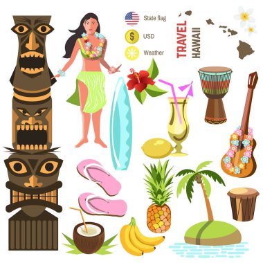 Hawaii seyahat koleksiyonu